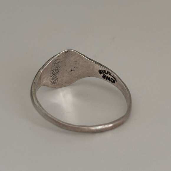 Antique Sterling Silver Signet “B” Ring - Picture 2 of 5